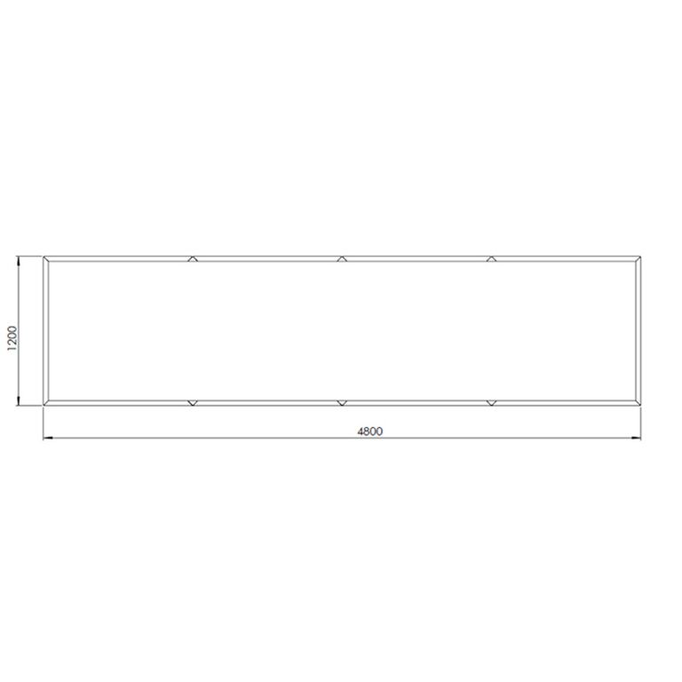 Саксия за цветя от кортен стомана Тексас xxl 480 x 120 cm