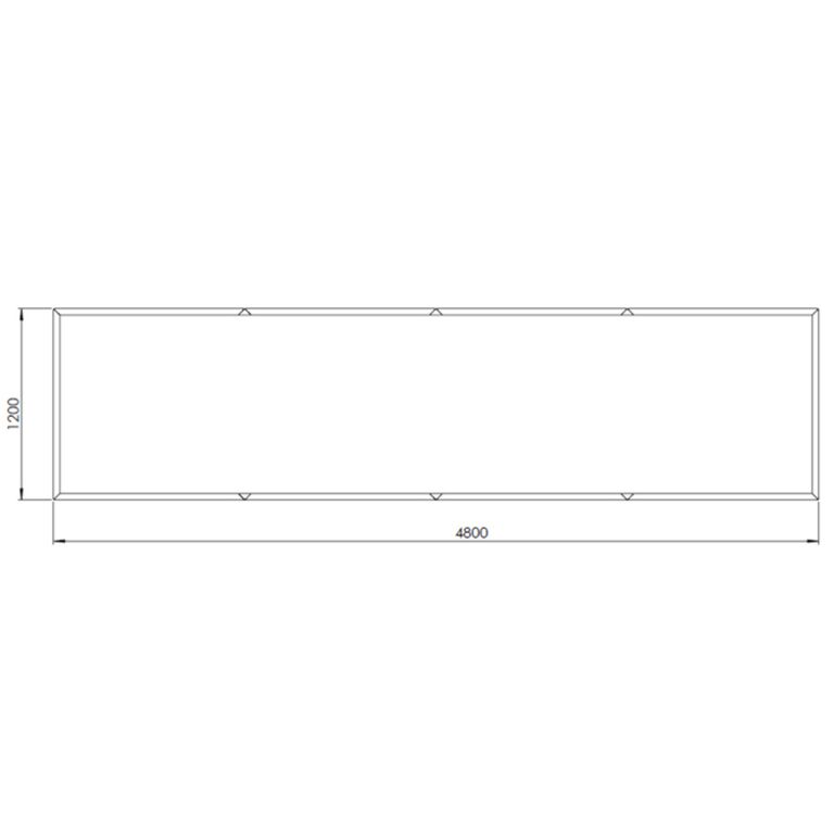 Саксия за цветя от прахово боядисана стомана Тексас xxl 480 x 120 cm