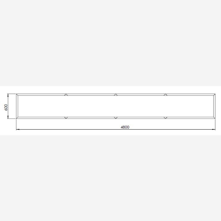 Саксия за цветя от прахово боядисана стомана Тексас xxl 480 x 60 cm