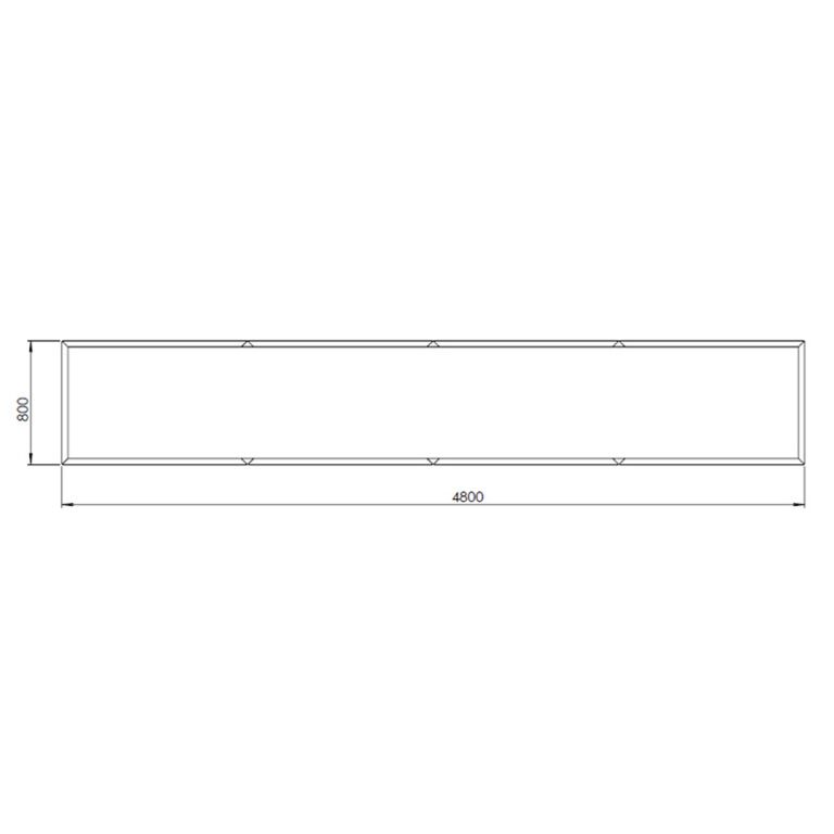 Саксия за цветя от кортен стомана Тексас xxl 480 x 80 cm