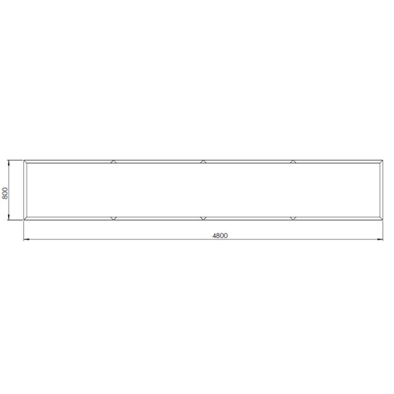 Саксия за цветя от прахово боядисана стомана Тексас xxl 480 x 80 cm