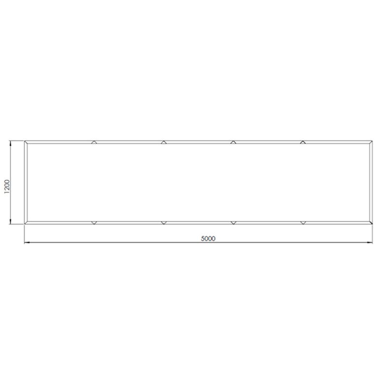 Саксия за цветя от прахово боядисана стомана Тексас xxl 500 x 120 cm