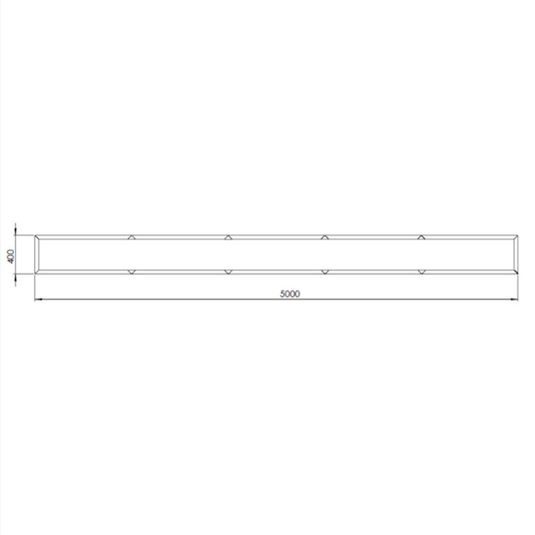 Саксия за цветя от прахово боядисана стомана Тексас xxl 500 x 40 cm