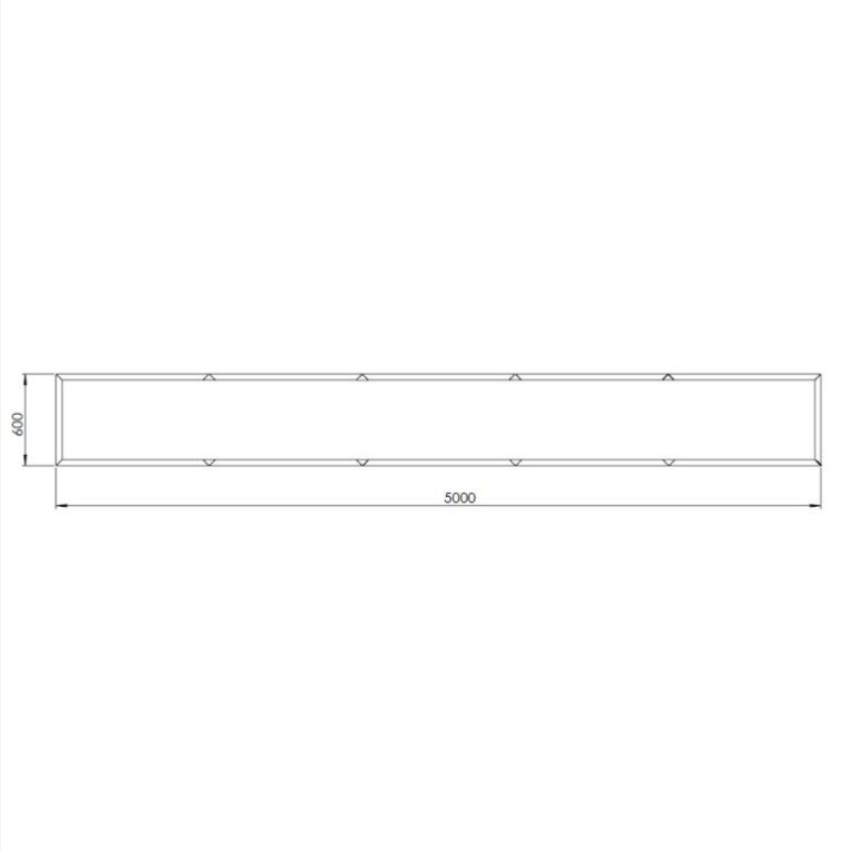 Саксия за цветя от прахово боядисана стомана Тексас xxl 500 x 60 cm