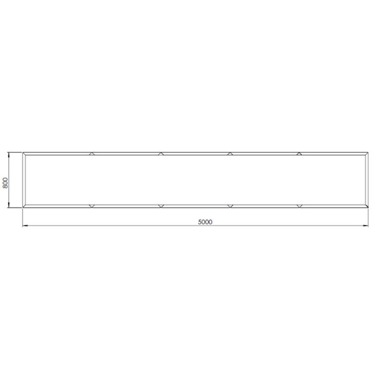 Саксия за цветя от кортен стомана Тексас xxl 500 x 80 cm