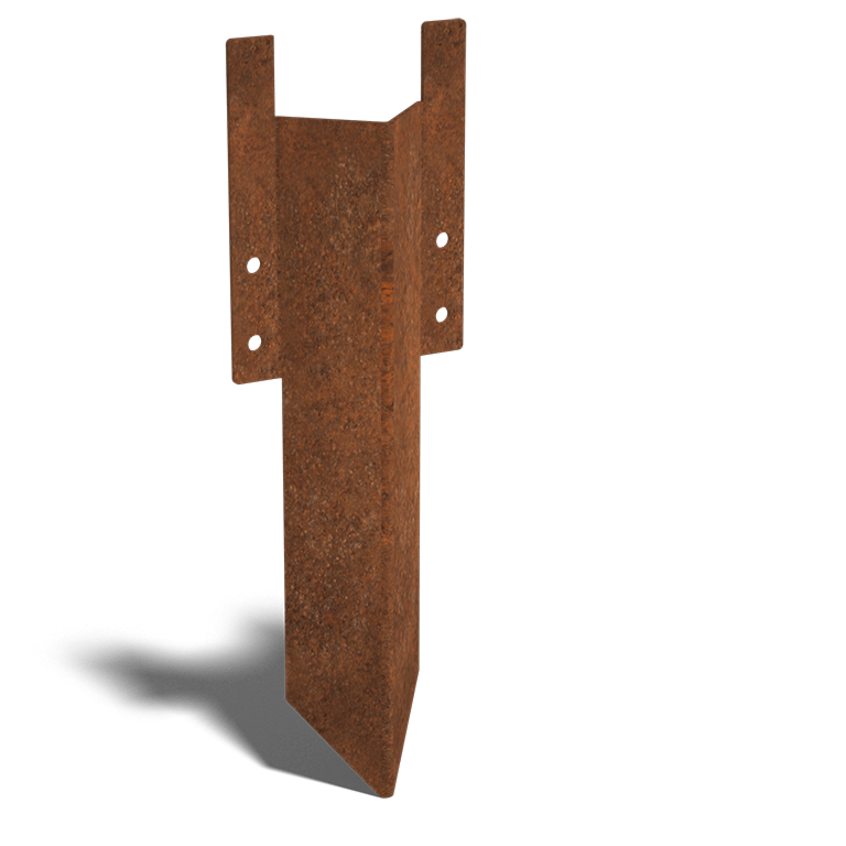 поддържащ щифт къс Кортен стомана 12 - 15 cm