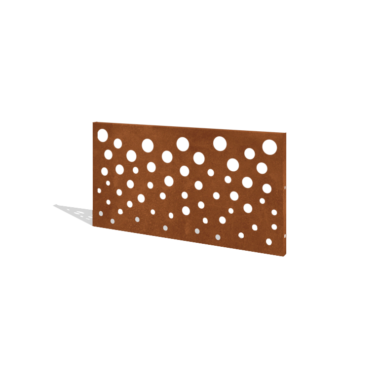 Ограда за двор от кортен стомана H панел B 120 x 63,3 cm