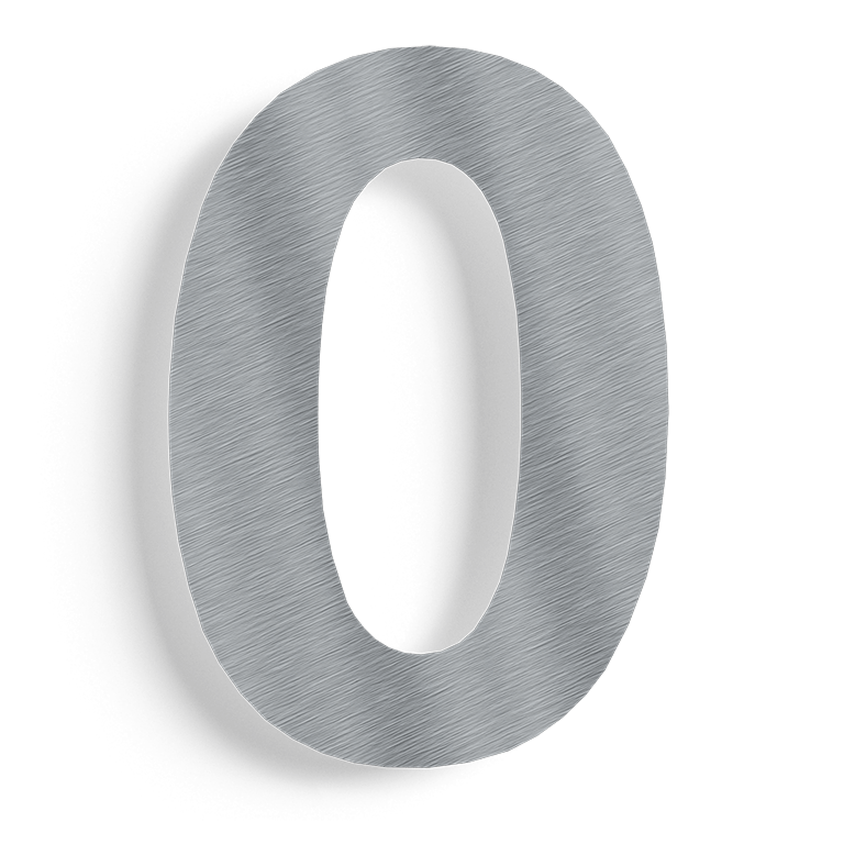 Номер на къща от неръждаема стомана 0 - 30 cm