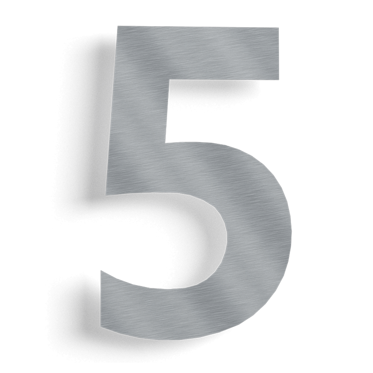 Номер на къща от неръждаема стомана 5 - 15 см
