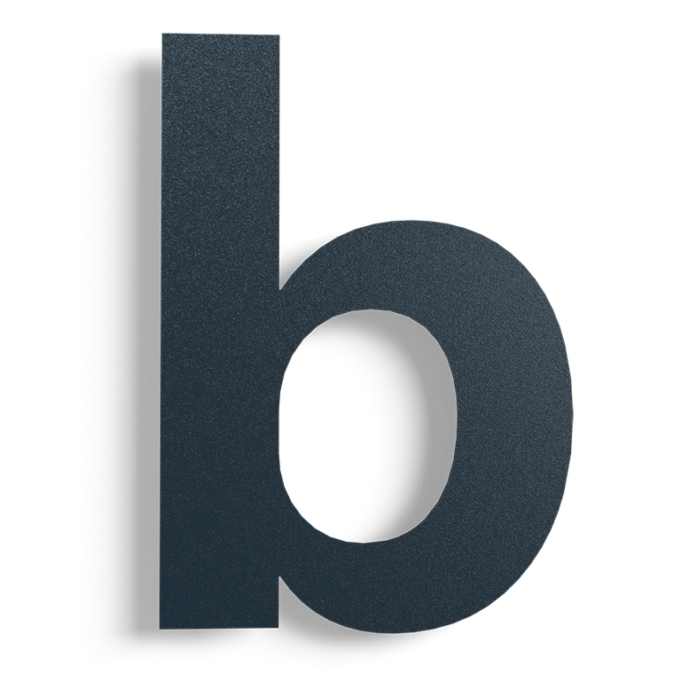 Номер на къща от неръждаема стомана Black b - 15 cm