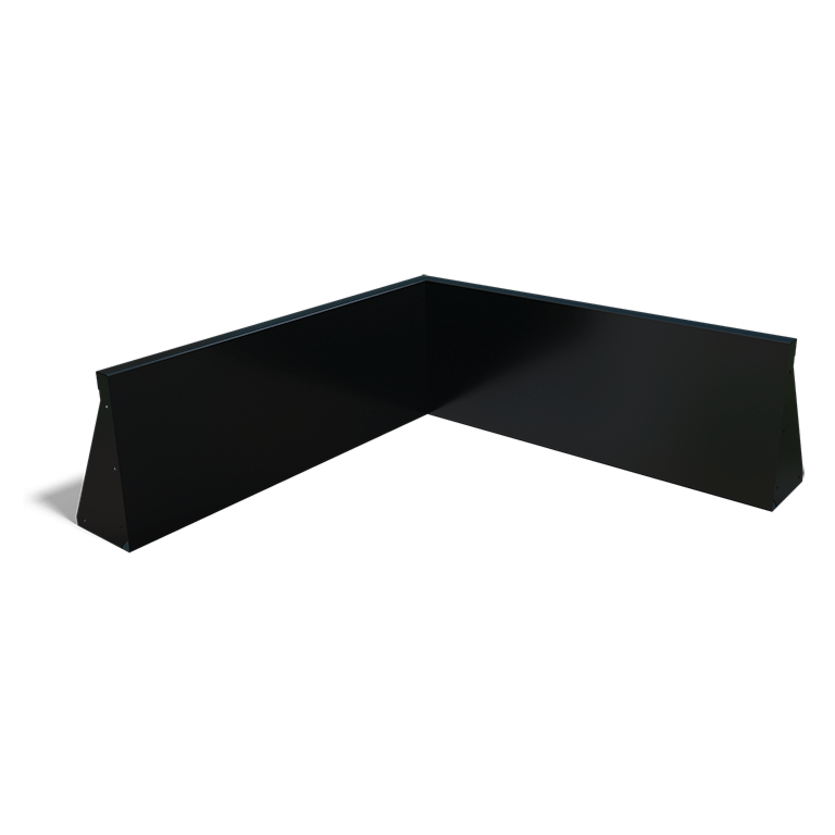Подпорна стена от прахово боядисана стомана вътрешен ъгъл 100 x 100 cm (височина 30 cm)