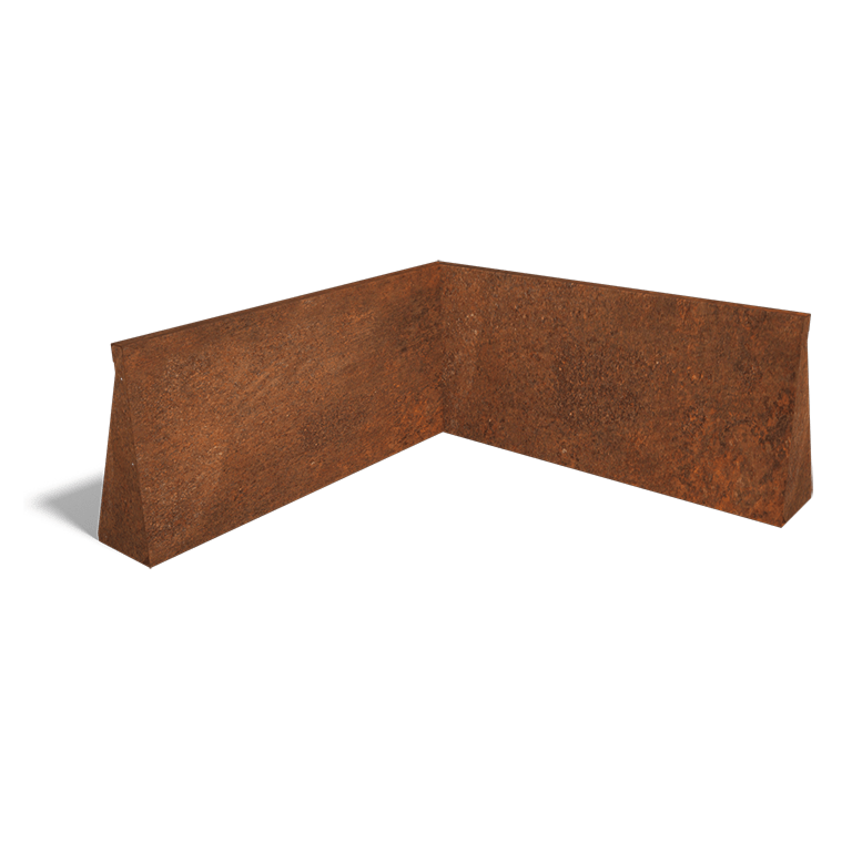 Подпорна стена от кортен стомана вътрешен ъгъл 100 x 100 cm (височина 50 cm)
