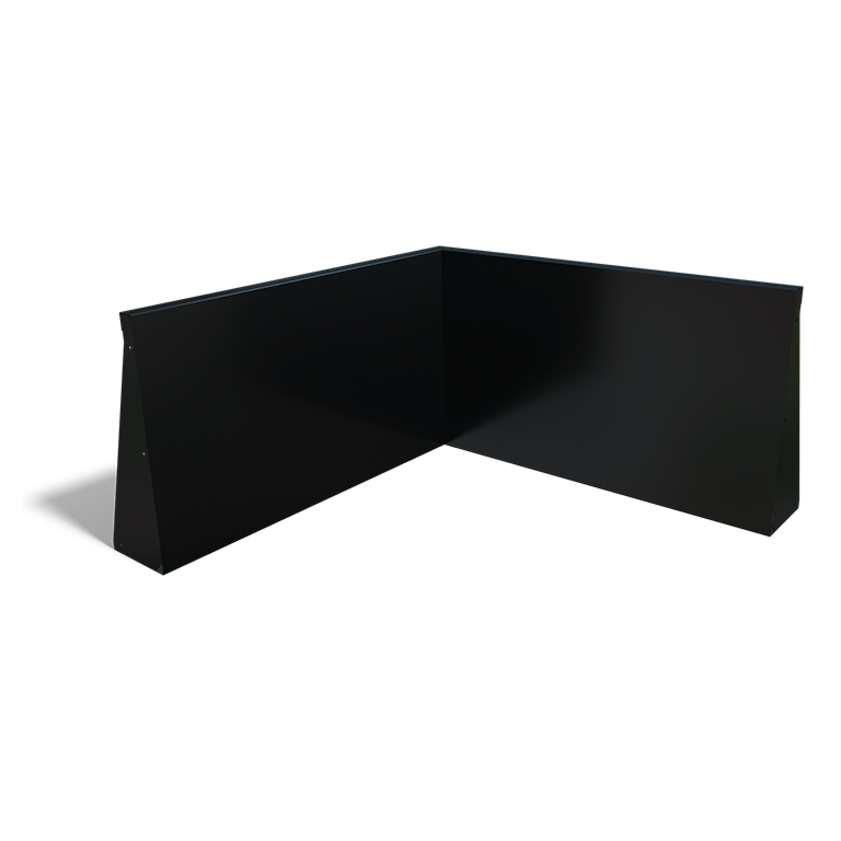 Подпорна стена от прахово боядисана стомана вътрешен ъгъл 100 x 100 cm (височина 60 cm)