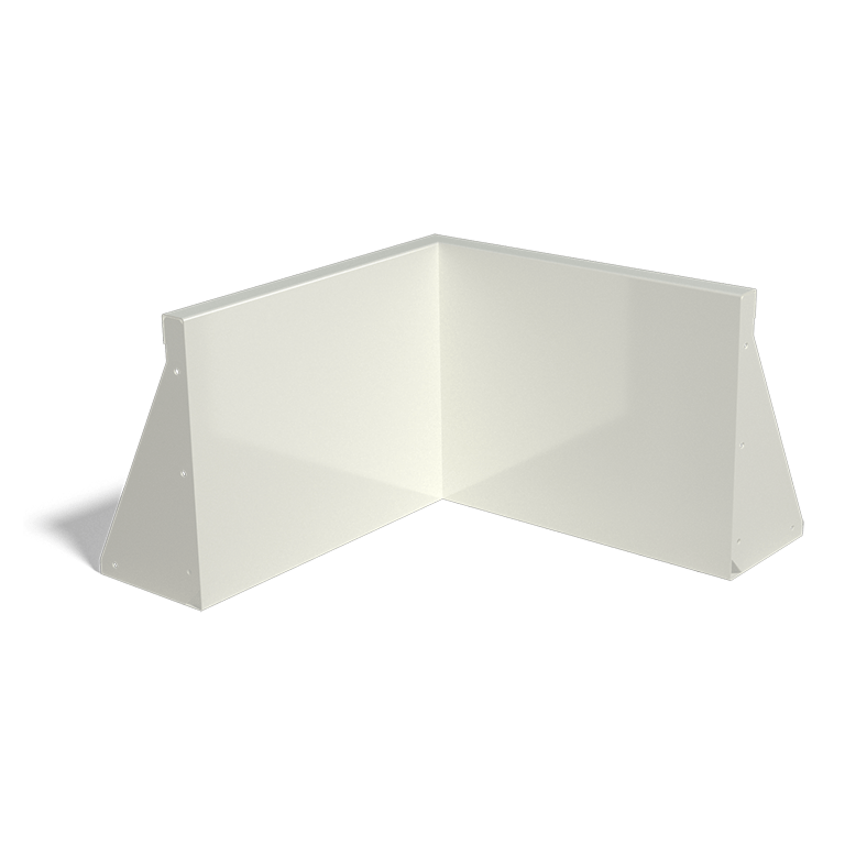 Подпорна стена от прахово боядисана стомана вътрешен ъгъл 50 x 50 cm (височина 40 cm)