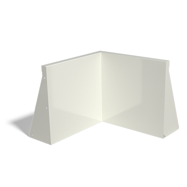 Подпорна стена от прахово боядисана стомана вътрешен ъгъл 50 x 50 cm (височина 50 cm)