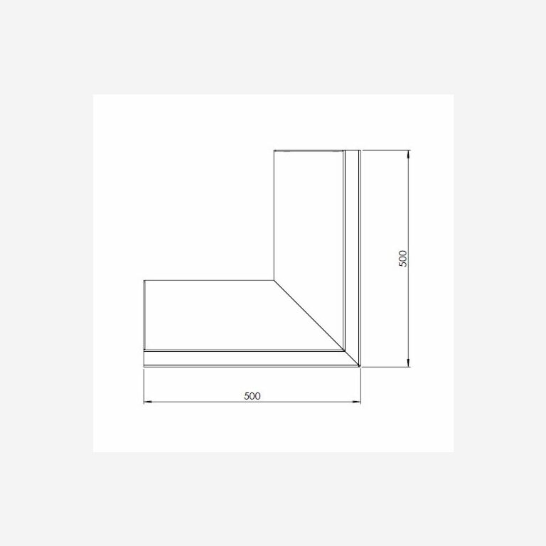 Подпорна стена от кортен стомана външен ъгъл 50 x 50 cm (височина 40 cm)