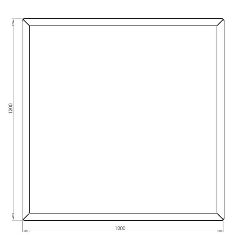 Саксия за цветя от прахово боядисана стомана Маями 120 x 120 cm