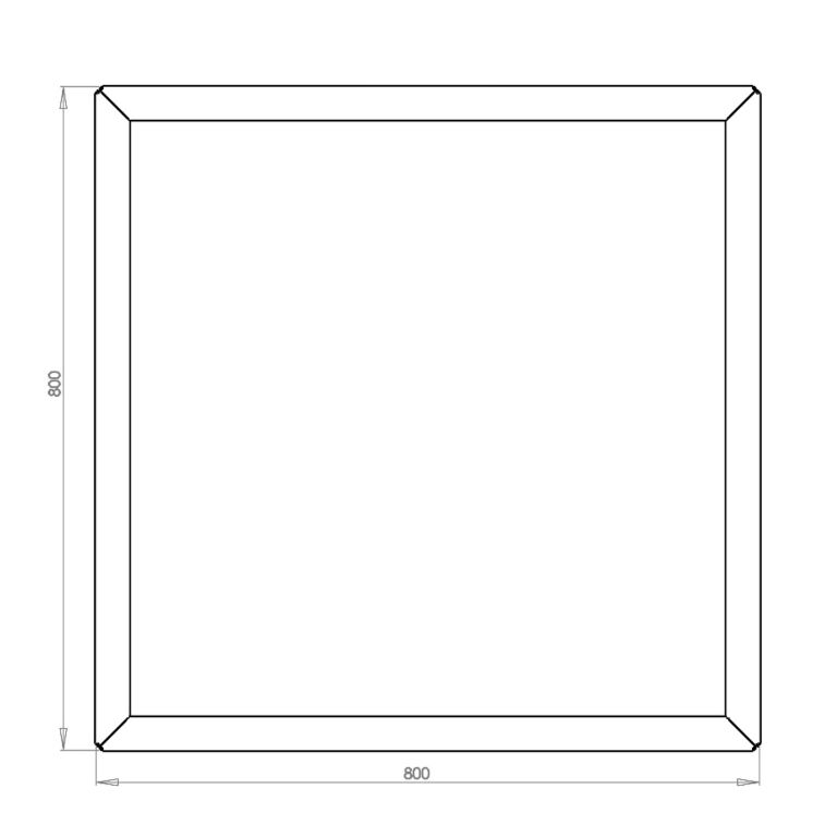 Саксия за цветя от прахово боядисана стомана Miami 80 x 80 cm
