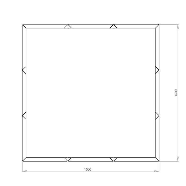 Саксия за цветя от кортен стомана Miami xxl 150 x 150 cm