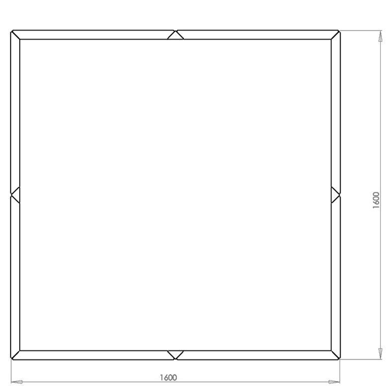 Саксия за цветя от кортен стомана Miami xxl 160 x 160 cm