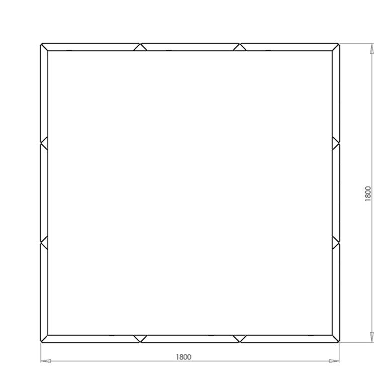 Саксия за цветя от прахово боядисана стомана Miami xxl 180 x 180 cm