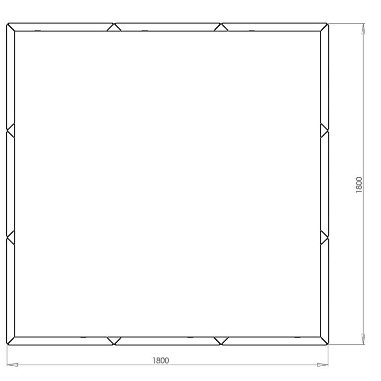 Саксия за цветя от кортен стомана Miami xxl 180 x 180 cm