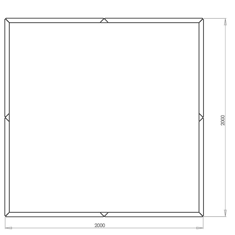 Саксия за цветя от кортен стомана Miami xxl 200 x 200 cm