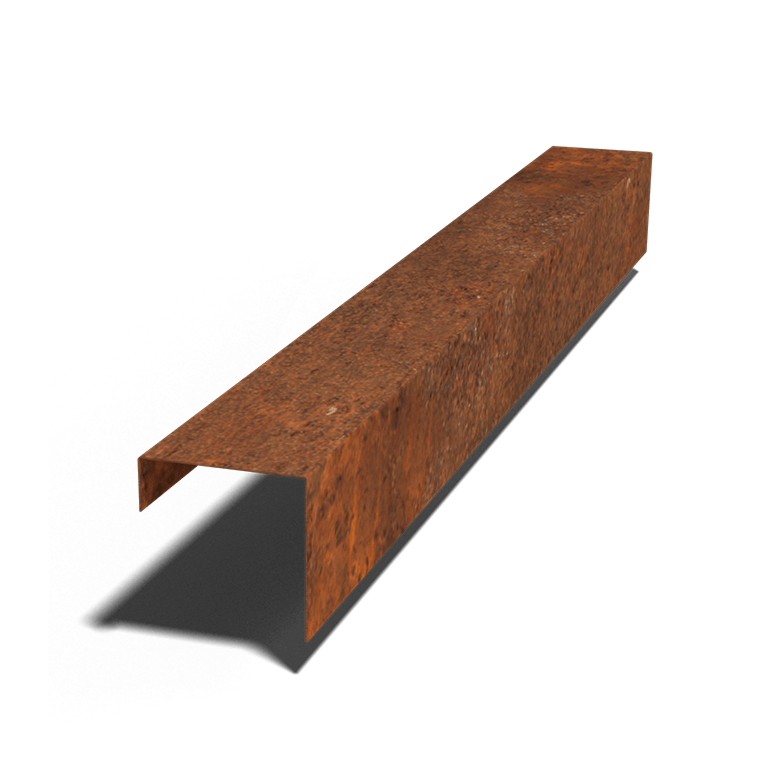 U-профил от кортен стомана 15 x 15 x 5 cm (дължина 150 cm)