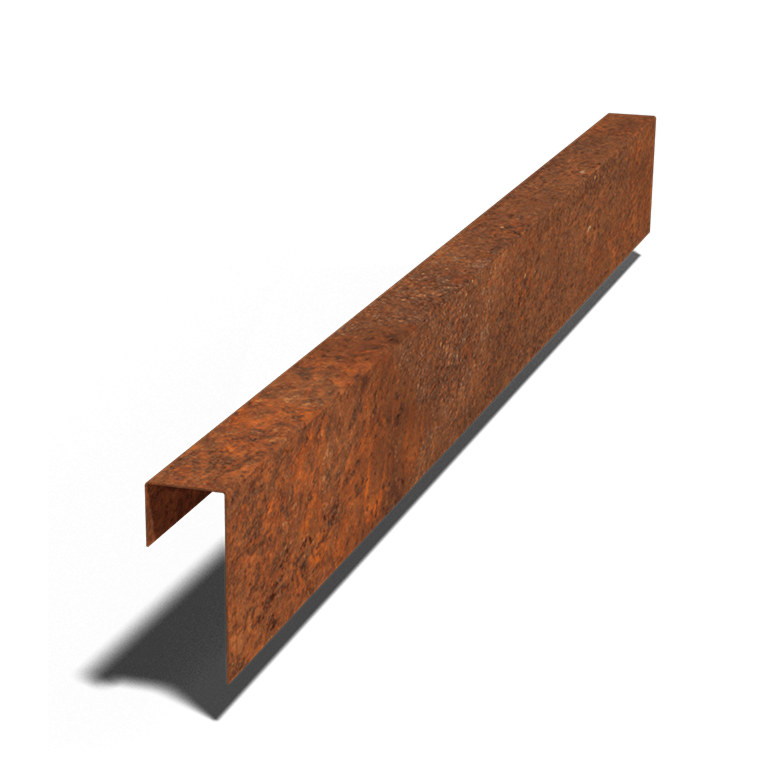 U-профил от кортен стомана 15 x 6 x 5 cm (дължина 150 cm)
