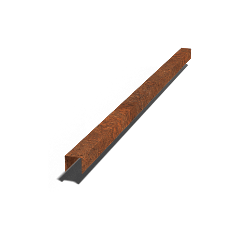U-профил от кортен стомана 5 x 6 x 5 cm (дължина 150 cm)