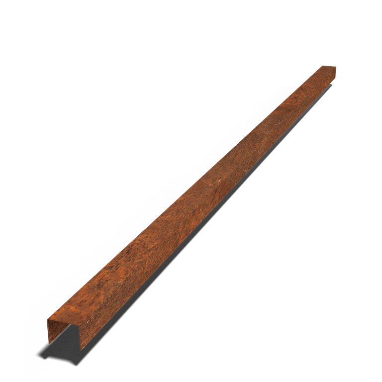 U-профил от кортен стомана 5 x 6 x 5 cm (дължина 240 cm)