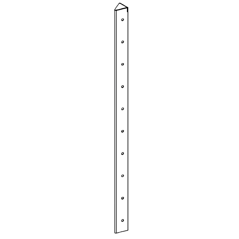 ъглово парче Кортен стомана 45° 100 cm