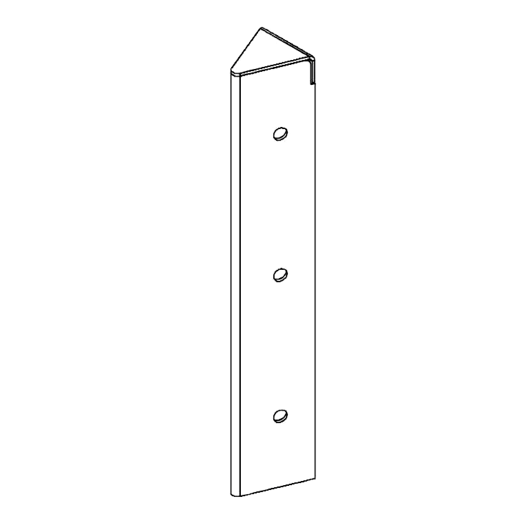 ъглово парче Кортен стомана 45° 30 cm