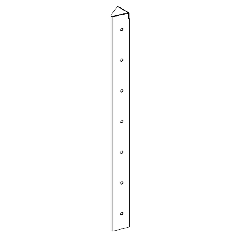 ъглово парче Кортен стомана 45° 70 cm