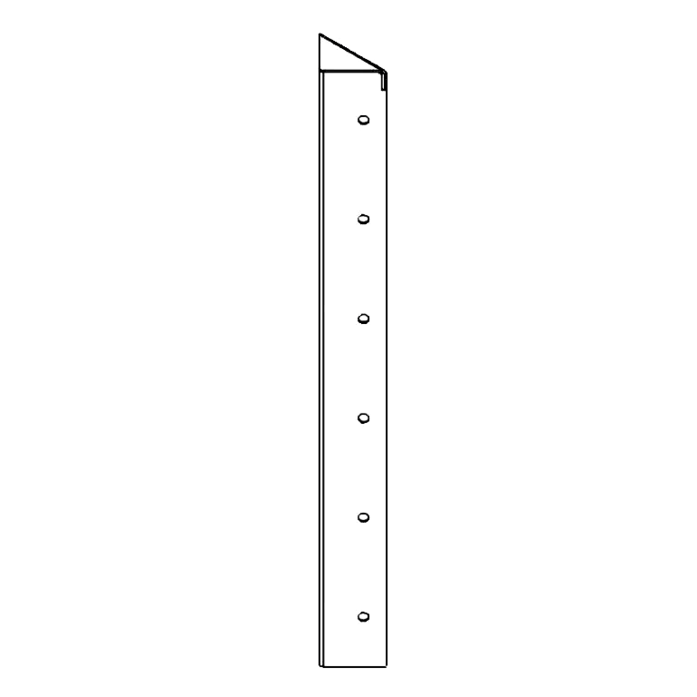 ъглово парче Кортен стомана 90° 60 cm