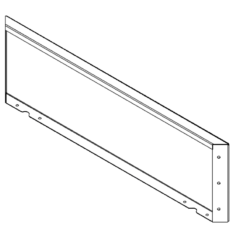 Градински панел от прахово боядисана стомана 30 x 100 cm