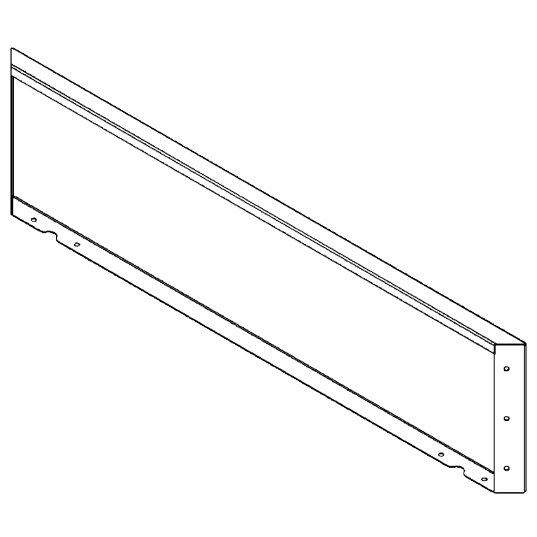 Градински панел от прахово боядисана стомана 30 x 120 cm