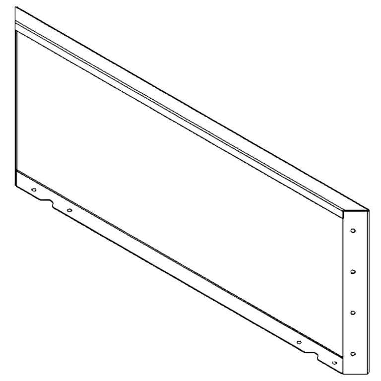 Градински панел от кортен стомана 40 x 100 cm