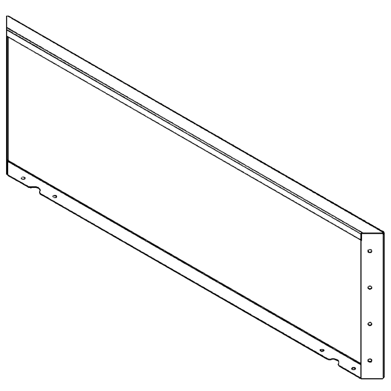 Градински панел от прахово боядисана стомана 40 x 120 cm