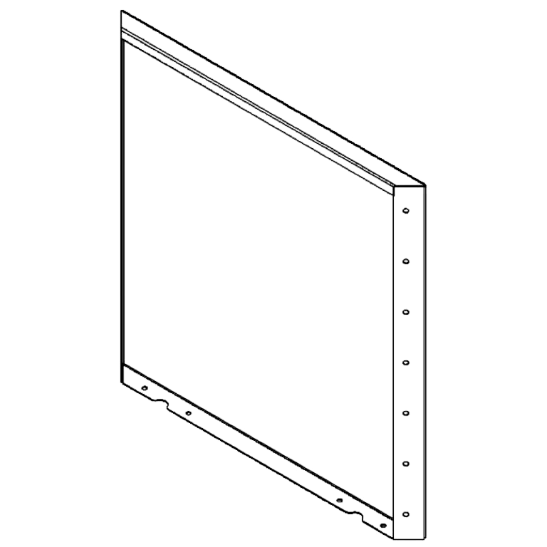 Градински панел от прахово боядисана стомана 70 x 70 cm