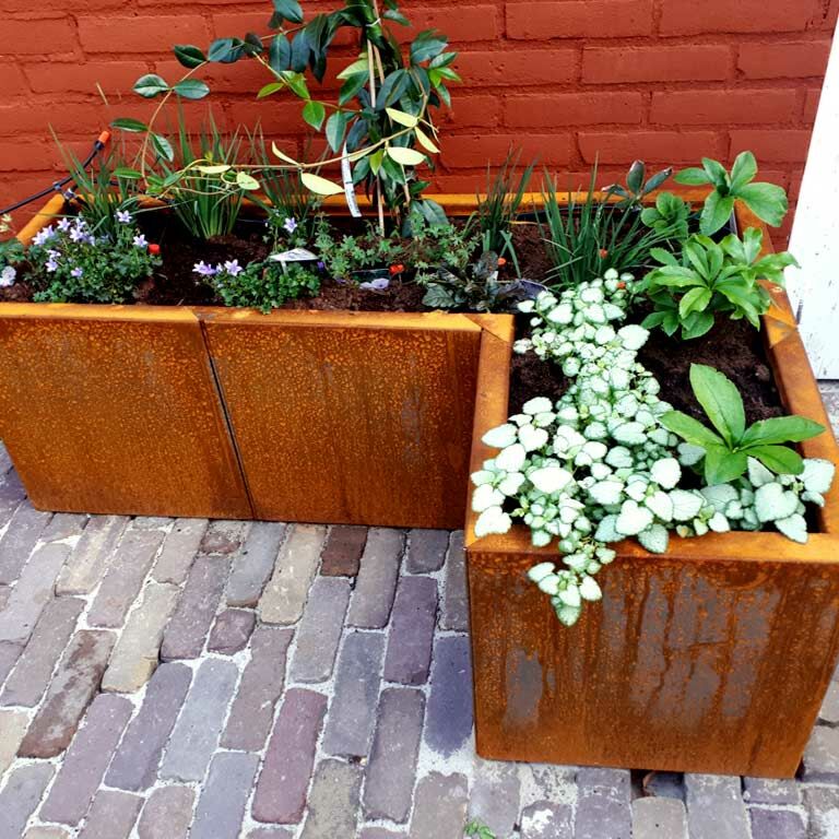 Саксия за цветя от кортен стомана Канзас 40