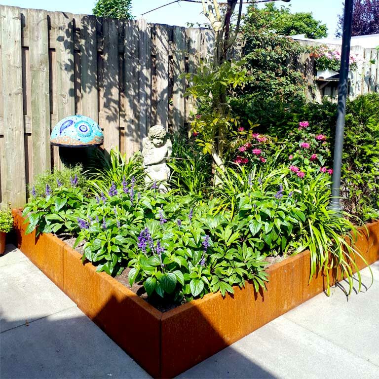 Саксия за цветя от кортен стомана Miami xxl 180 x 180 cm