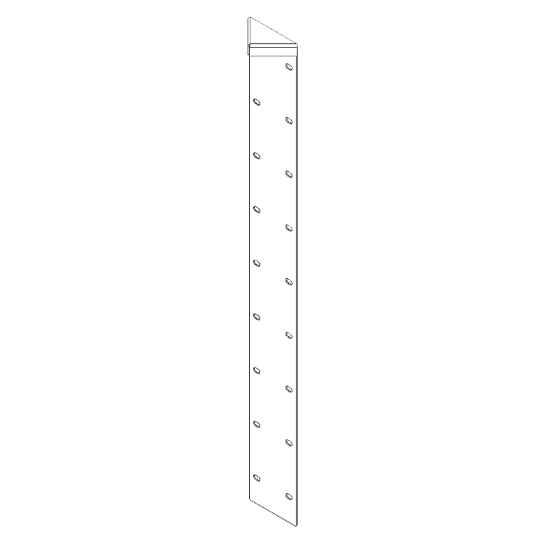 ъглово парче Кортен стомана 180° 100 cm