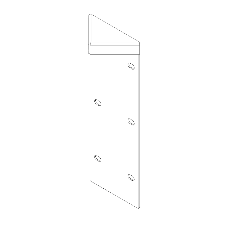 ъглово парче Кортен стомана 180° 30 cm