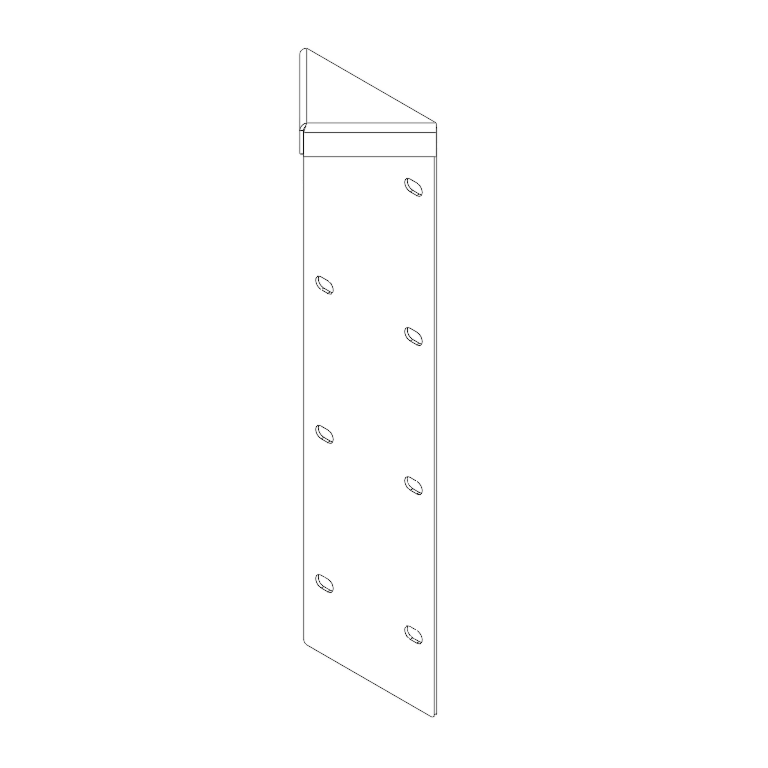 ъглово парче Кортен стомана 180° 40 cm