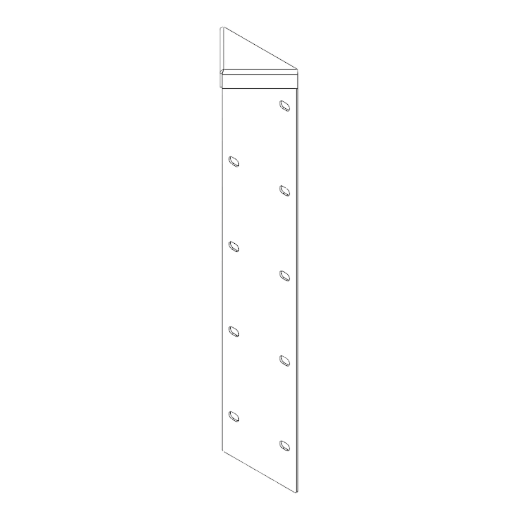 ъглово парче Кортен стомана 180° 50 cm