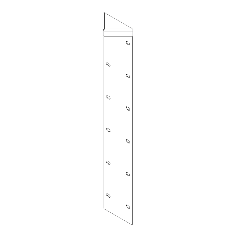 ъглово парче Кортен стомана 180° 60 cm