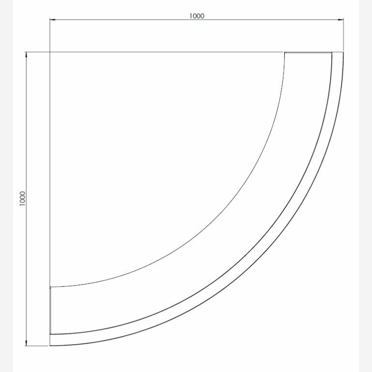 Подпорна стена от прахово боядисана стомана външна крива 100 x 100 cm (височина 30 cm)