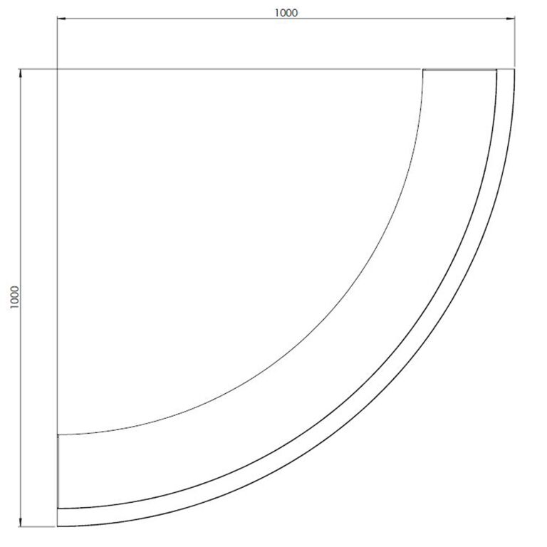 Подпорна стена от прахово боядисана стомана външна крива 100 x 100 cm (височина 60 cm)