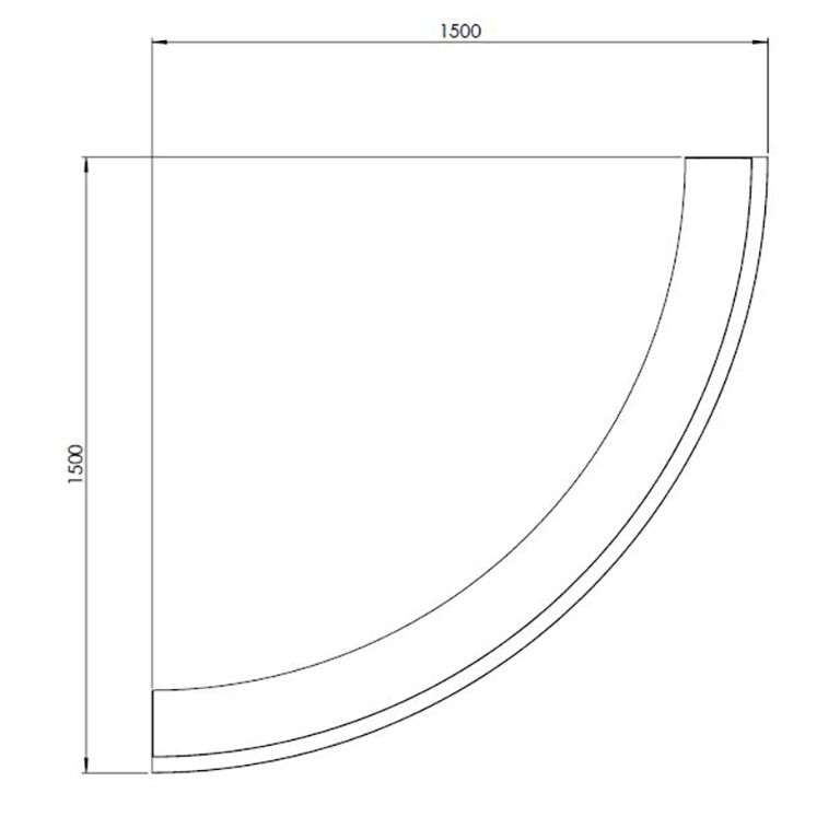 Подпорна стена от прахово боядисана стомана външна крива 150 x 150 cm (височина 40 cm)